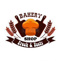 烤面包标签图片_面包店徽章。