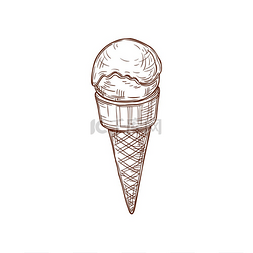 卡通手绘冰沙图片_冰淇淋快餐零食孤立的夏季甜点华