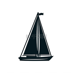 用帆布或玻璃纤维布隔离的帆船。
