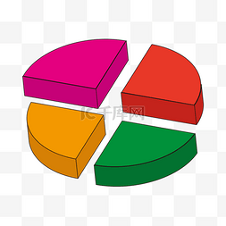 分数剪贴画图片_数学分数剪贴画彩色几何圆饼