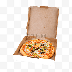 香菇披萨图片_香菇盒装披萨