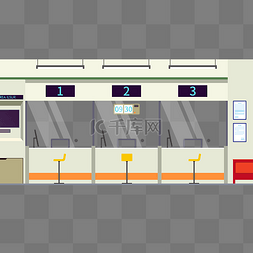 银行柜台图片_银行机场问询游客中心柜台