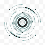 商务科技圆形机械环形装饰