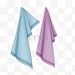 蓝色条纹毛巾剪贴画