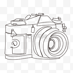 抽象线条画相机摄影师用相机