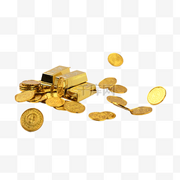 金条金币富贵钱币金钱堆