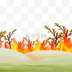 起火的豹子图片_森林火灾起火着火