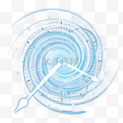 月度之星文化墙图片_命运之轮蓝色旋涡光效星盘