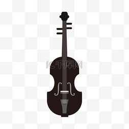 黑白填色图图片_线稿音乐器材黑色大提琴