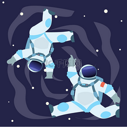 宇航员在太空图片_在外层空间的宇航员。