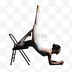 舞蹈老师美女一个人在椅子上示范