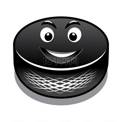 曲棍球头盔图片_运动设计用白色隔离的卡通冰球