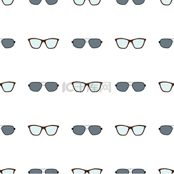 眼镜系列包括成排的眼镜和太阳镜