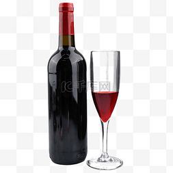 瓶身包装标签图片_红酒酒杯饮品摄影图酒类