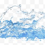 淡蓝色水面水花飞溅