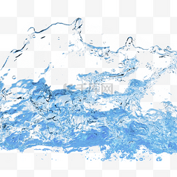 淡蓝色水面水花飞溅