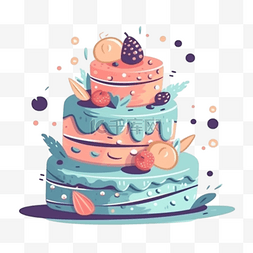 手绘蛋糕图片_卡通手绘儿童生日蛋糕