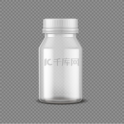 药片包装图片_空白药片瓶用于胶囊的逼真医用塑