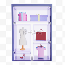 橱窗橱窗图片_3D立体电商商品橱窗促销展架