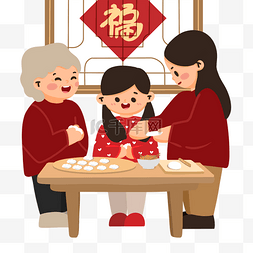 春节美食素材图片_新年春节节日包饺子
