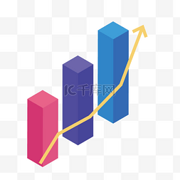 折线科技折线图片_2.5d柱形图箭头