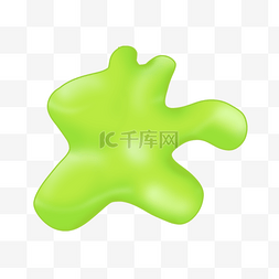 绿色的液体图片_绿色水滴滴落粘液