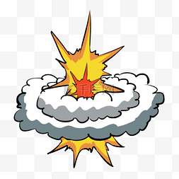 卡通风格爆炸爆炸蘑菇云