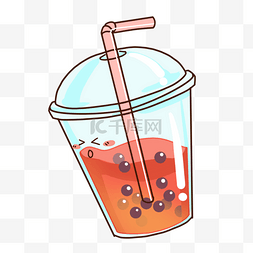 果汁红色饮料玻璃杯卡通图片