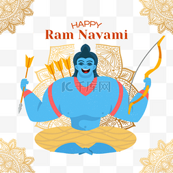 Shri Ram Navami Lamnovimi Febrille坐在印