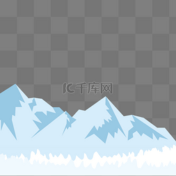 冰山线稿图片_冬天雪山冰雪雪景冰山扁平山峰