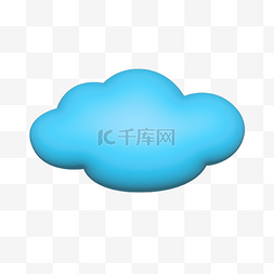 3DC4D立体云朵装饰图标