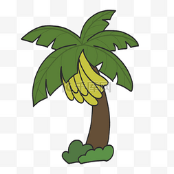 长果香蕉树剪贴画