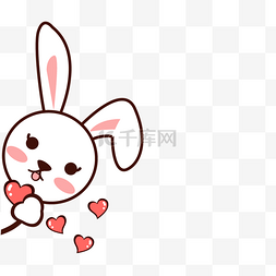 可爱的卡通兔子