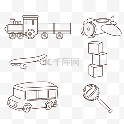 车子飞机图片_六一儿童节玩具贴纸套图3