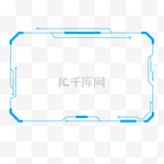 蓝色视频动态抽搐直播覆盖边框