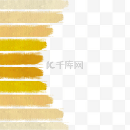 黄色条形水彩笔刷边框