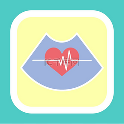 频率向量图片_心跳图标、心脏病学标识、医学标