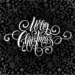 圣诞快乐字母设计图片_圣诞快乐的问候手写体黑板上的字
