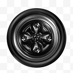 黑色金属质感图片_黑色金属风格立体质感轮胎