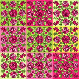 玫瑰拉花图片_墨西哥塔拉维拉瓷砖图案上面有花
