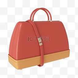 包包时尚图片_3d立体红色时尚包