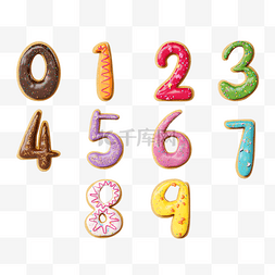 字母英文图片_立体甜甜圈英文数字