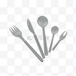 勺刀叉图片_3DC4D立体刀叉勺西餐餐具