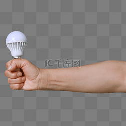 手握节能灯环保