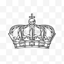素描线稿个人vip和企业vip免费下载皇冠头饰黑白图案个人vip和企业vip