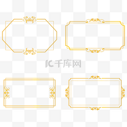 漂亮花纹韩国金色精致边框