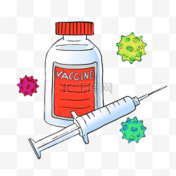 卡通疫苗接种图片_注射疫苗