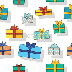 生日图案设计图片_无缝图案礼品盒.. 无缝图案礼品盒
