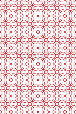 红色几何抽象图片_中式刺绣几何图案无缝底纹