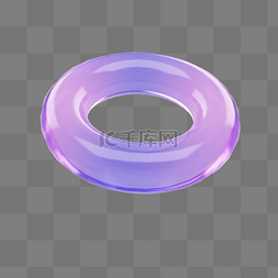 紫色酸性图片_潮流酸性3D透明立体块玻璃 
